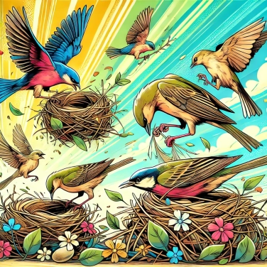 Explica por qué algunas especies de aves construyen nidos elaborados para atraer parejas.