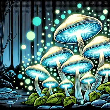 Explica por qué algunas especies de hongos son bioluminiscentes.
