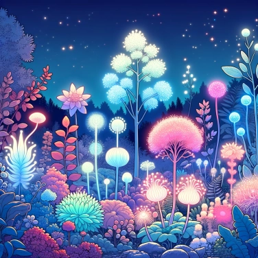 Explica por qué algunas especies vegetales son fosforescentes durante la noche.