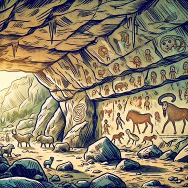 Explica por qué algunas pinturas prehistóricas han sobrevivido durante milenios en cuevas húmedas.