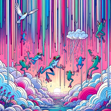 Explica por qué algunas regiones experimentan lluvias de ranas.
