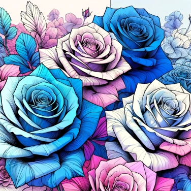 Explica por qué algunas rosas tienen pétalos azules de forma natural.