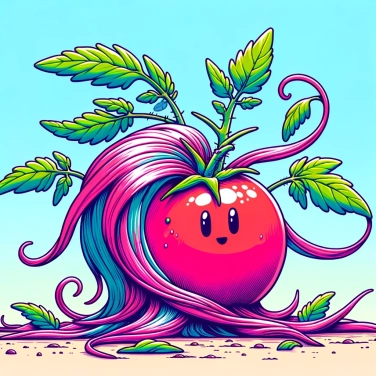 Explica por qué algunas veces las plantas de tomate tienen hojas que se parecen a cabellos.