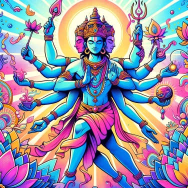 Explica por qué algunos dioses hindúes tienen varios brazos.