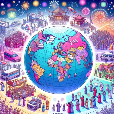 Explica por qué algunos países celebran el Año Nuevo en fechas diferentes.