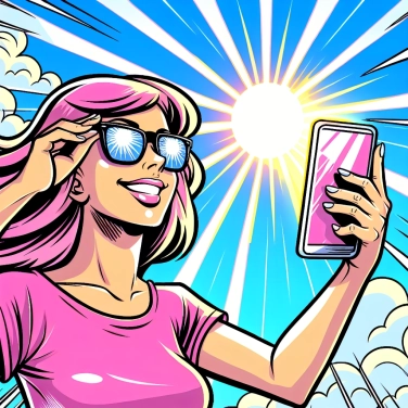 Explica por qué cuesta leer la pantalla del smartphone a plena luz del sol.