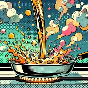 Explica por qué el aceite hace crepitar el agua cuando cocinamos.