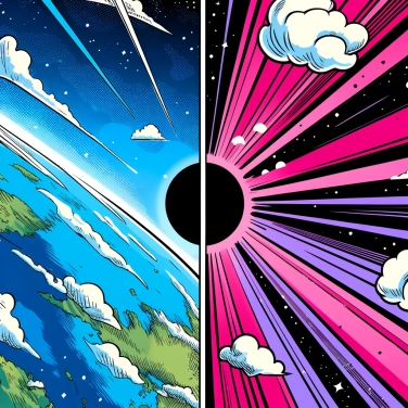 Explica por qué el cielo es azul desde la Tierra pero negro desde el espacio.