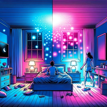 Explica por qué el color de los LED puede influir en nuestro sueño.