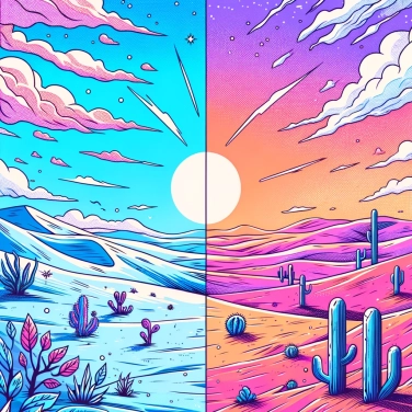 Explica por qué el desierto es tan caliente durante el día y tan frío durante la noche.