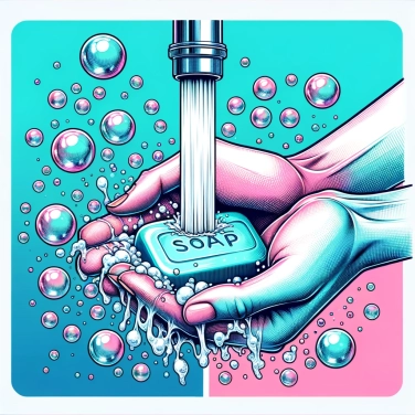 Explica por qué el jabón hace que el agua haga espuma.