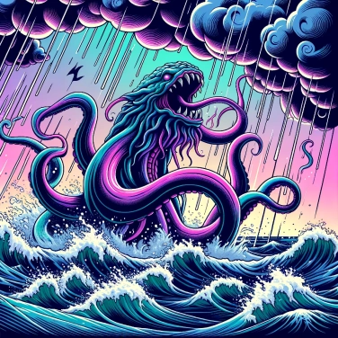 Explica por qué el Kraken está asociado a las tormentas.