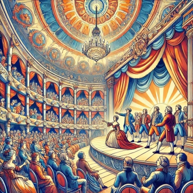 Explica por qué el ópera era una forma de entretenimiento popular en el siglo XVIII.