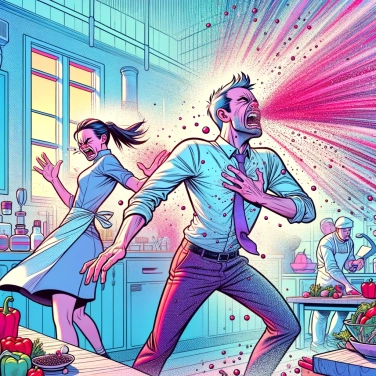 Explica por qué el pimiento a veces provoca estornudos.