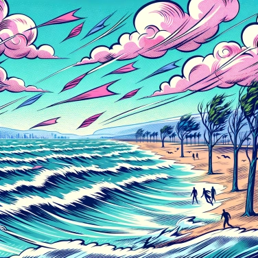 Explica por qué el viento puede parecer más fuerte cerca de las costas.