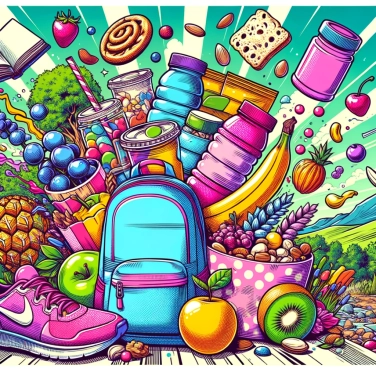 Explica por qué es recomendable planificar meriendas saludables para evitar los antojos durante tus excursiones.