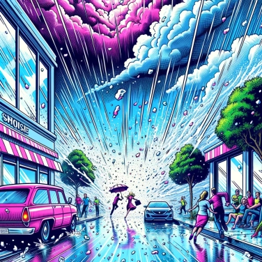 Explica por qué está granizando en lugar de llover en un lugar específico.