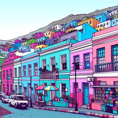 Explica por qué la ciudad de Bo-Kaap (en Sudáfrica) luce fachadas tan coloridas.
