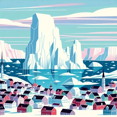 Explica por qué la ciudad de Uummannaq (en Groenlandia) es famosa por sus icebergs con formas inusuales.