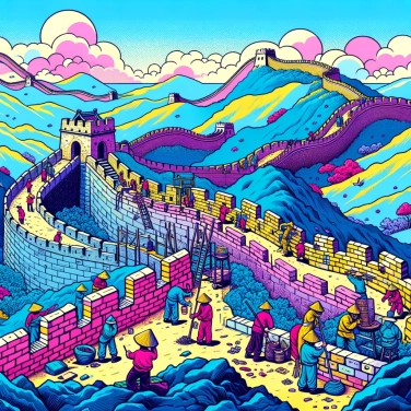 Explica por qué la construcción de la Gran Muralla China fue emprendida y cómo evolucionó a lo largo del tiempo.