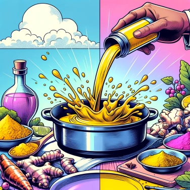 Explica por qué la cúrcuma colorea tan bien los alimentos.