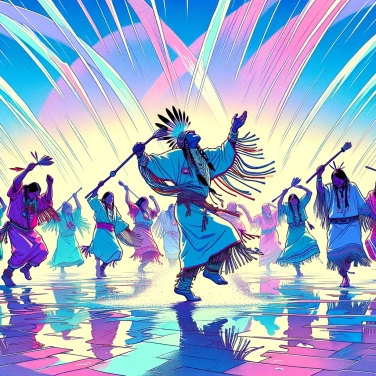 Explica por qué la danza de la lluvia está asociada a ciertas culturas amerindias.