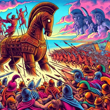Explica por qué la Guerra de Troya ha sido un evento legendario con múltiples interpretaciones.