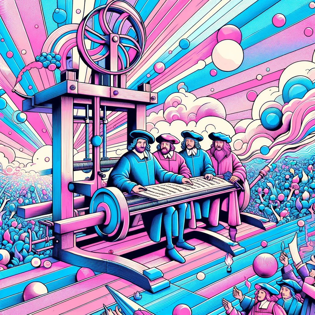 Explica por qué la invención de la imprenta por Gutenberg revolucionó