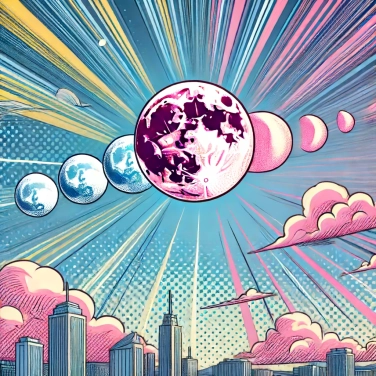 Explica por qué la Luna se desplaza a diferentes velocidades en el cielo.