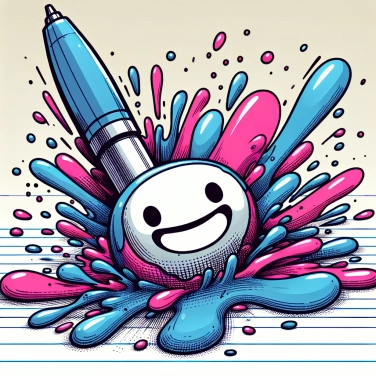 Explica por qué la tinta de un bolígrafo a veces hace manchas.