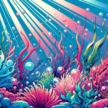 Explica por qué las algas marinas producen en abundancia oxígeno bajo el agua.