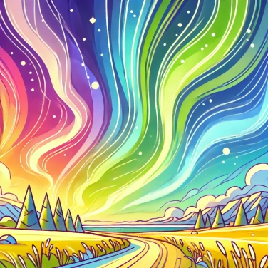 Explica por qué las auroras boreales cambian de color.