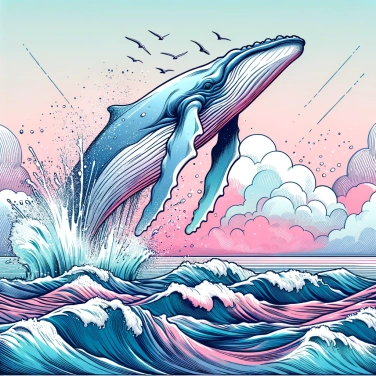 Explica por qué las ballenas jorobadas saltan fuera del agua cuando están cazando.