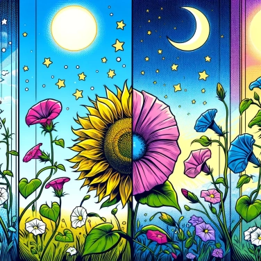 Explica por qué las flores se abren en ciertos momentos del día.