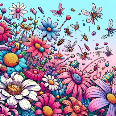Explica por qué las flores tienen diferentes colores y formas para atraer a los insectos.