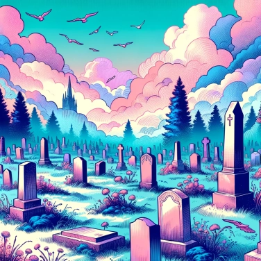 Explica por qué las lápidas a veces parecen moverse solas en un cementerio.