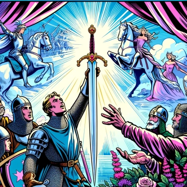 Explica por qué las leyendas artúricas mencionan la espada Excalibur.