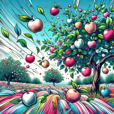 Explica por qué las manzanas caen del árbol.