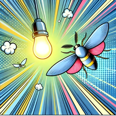 Explica por qué las mariposas nocturnas son atraídas por la luz.