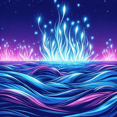 Explica por qué las olas a veces son bioluminiscentes de color azul.