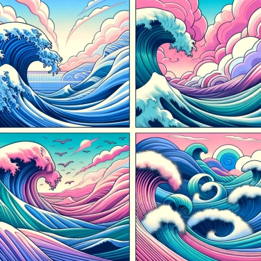 Explica por qué las olas tienen formas diferentes.