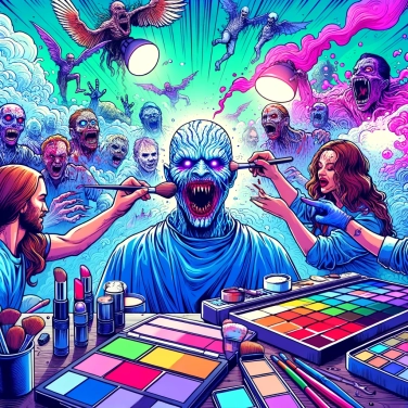 Explica por qué las películas de terror recurren a técnicas de maquillaje y efectos especiales elaborados.