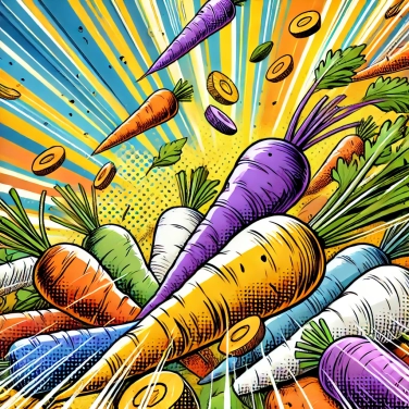 Explica por qué las zanahorias pueden tener colores variados.