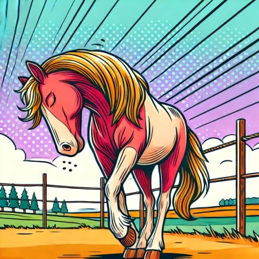 Explica por qué los caballos pueden dormir de pie.