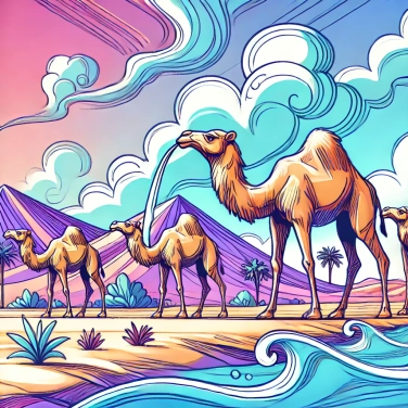 Explica por qué los camellos pueden sobrevivir sin agua durante semanas.