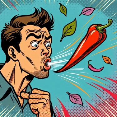 Explica por qué los chiles picantes a veces provocan ganas de toser.