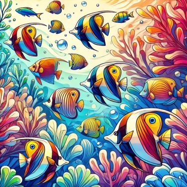 Explica por qué los colores de los peces tropicales son tan vibrantes.