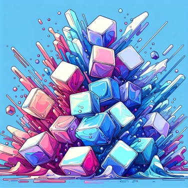 Explica por qué los cubitos de hielo se pegan entre sí en el congelador.