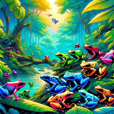 Explica por qué los dendrobatas son tan coloridos.
