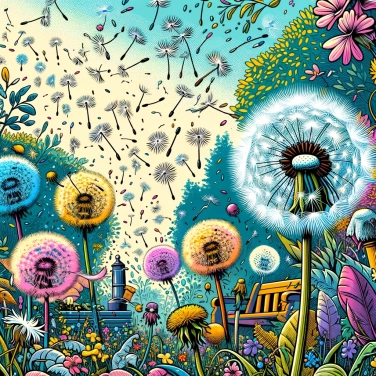 Explica por qué los dientes de león se dispersan tan fácilmente en nuestros jardines.